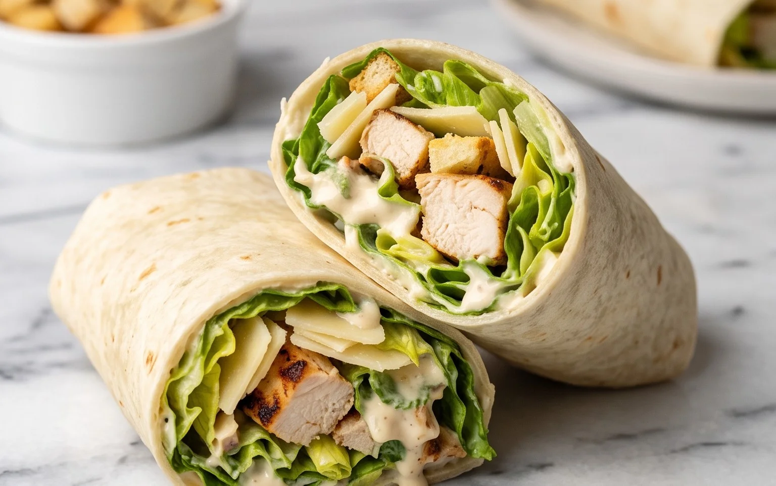 Easy Chicken Caesar Wraps On-the-Go Lunch
